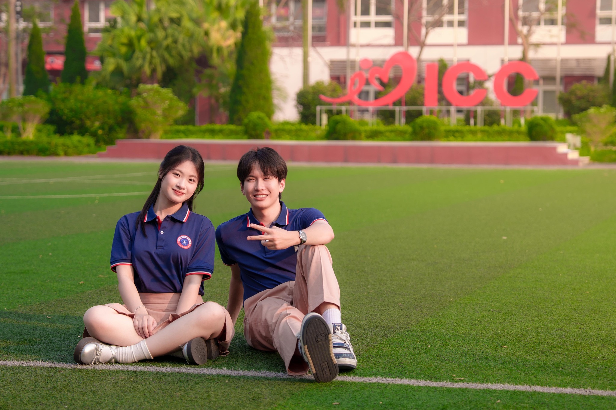 Không gian xanh tại Cao đẳng Phổ thông ICC